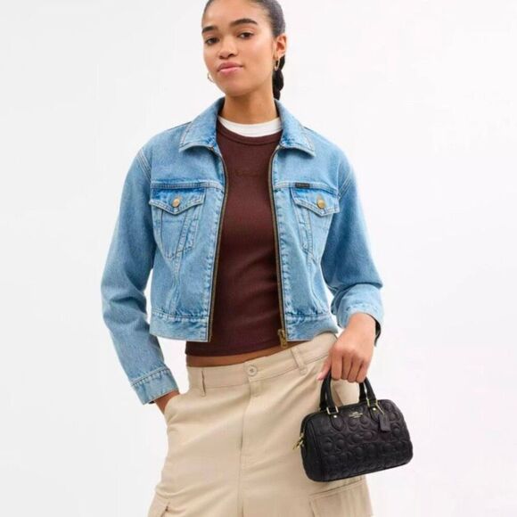 NWT ❤️ Coach Mini Rowan Crossbody Bag In Blocked Signature Leather CY743 - Picture 3 of 10